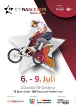 Bei Die Finals Rhein-Ruhr vom 6. bis 9. Juli 2023 werden 159 Deutsche Meistertitel in 18 Sportarten vergeben – darunter auch die in BMX.Park und -Flatland!