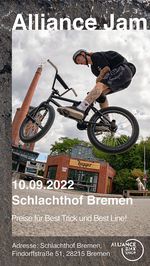 Das wird ein Fest! Am 10. September 2022 lädt Alliance BMX zu einem Jam am Kulturzentrum Schlachthof in Bremen ein. Mehr dazu hier.