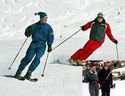 FATHER SON SKIING HOLIDAY ROYAL FAMILY BRITISH MONARCHY RECREATION