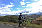 Thomas, pictured here training on the Horseshoe Pass climb that features in the Etape Cymru, says the only way to get better on hills is to ride hills