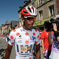 Tour de France 2015 - 7. Etappe - Daniel Teklehaimanot ist der erste südafrikanische Fahrer im Gepunkteten Trikot. (pic: Sirotti)