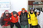 Die Crew von rechts nach links: Auri Anthamatten, Levi Luggen, Silvano Zeiter (Fotograf), Leandro Eigensatz, Michael Schmidhalter (Filmer)
