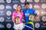 Gabriel Medina (BRA) and Carissa Moore (HAW) finalists at the Quiksilver and Roxy Pro France 2017, Hossegor , France