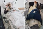 Felix Prangenberg nach seiner Knie-OP im Krankenhaus