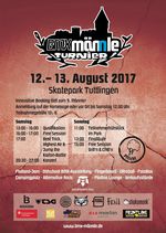 Das BMX Männle Turnier findet vom 12.-13. August 2017 bereits zum neunten Mal (!) im Skatepark Tuttlingen statt und hat diesmal einige Neuerungen zu bieten.