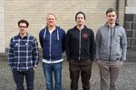 Die Redaktion der letzten freedombmx-Ausgabe (v.l.n.r.): Daniel Weber (Grafik), Markus Wilke (Online), der unvergleichliche xmx (Chefredakteur) und Martin Mahlert (Sales)
