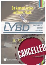 Aufgrund des Coronavirus muss der LYBD-Contest vom 21.-22. März 2020 in der Backyard Skatehalle Oldenburg leider verschoben werden.