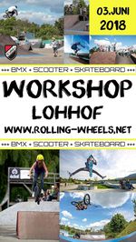 Am 3. Juni 2018 veranstaltet der SV Lohhof Rolling Wheels e.V. einen BMX-Workshop für Anfänger und Fortgeschrittene im Skatepark Lohhof. Mehr dazu hier.