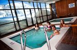 hot tub in ski resort relaxing