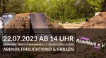 Am 22. Juli 2023 findet an den Ridemark Trails in Gardelegen (Sachsen-Anhalt) eine Summer Session mit abendlicher Grillung und Freilichtkino statt.