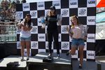Die Gewinnerinnen des Vans BMX Pro Cup 2018 in Huntington Beach sind (v.l.n.r.): Macarena Perez (2.), Nikita Ducarroz (1.) und Teresa Azcoaga (3.)