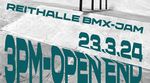 Zum Ausklang der Hallensaison lädt der Schickeria-BMX-Shop am 23. März 2024 noch schnell zu einem entstpannten BMX-Jam in die Reithalle Ulm ein.