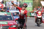 Sander Armee gewinnt die 18. Etappe der Vuelta a España. Chris Froome (Team Sky) fuhr ein starkes Rennen und konnte seine Führung über Vincenzo Nibali (Bahrain-Merida) auf 1:34 aufbauen. (Foto: Sirotti)