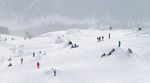 Overview des Snowparks in Scuol