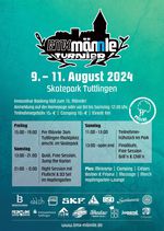 SAVE THE DATE! Das BMX Männle kehrt vom 09. bis 11. August 2024 in den Skatepark Tuttlingen zurück. Das wird wieder ein Fest, versprochen!