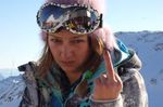 snowboarder middle finger