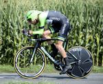 Das Belkin Pro Cycling-Duo Laurens Ten Dam (siehe Bild) und Bauke Mollema fuhren das neue Bianchi Aquila CV Zeitfahrbike auf der 20. Etappe der Tour de France 2014 zum ersten Mal. (Foto: Sirotti)