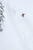 Lisa Harml going big in the Backcountry