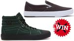 Wie verlosen jeweils 1 Paar des neuen VANS-Colorway von Dakota Roche in der Sk8-Hi- und Slip-On-Version. Alles Weitere erfährst du hier!