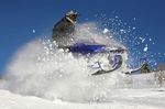 Snowmobiling in Powder snow
