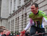 Ivan Basso bei der Giro-Präsentation von Cannondale 2014. Er wird von Cannondale zu Tinkoff-Saxo wechseln.