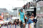 Maxim Iglinski (Astana) bei seinem Sieg von Lüttich-Bastogne-Lüttich 2012
