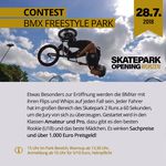 Am 28.7.2018 findet bei der Eröffnung des neuen Holzskateparks in Wurzen ein BMX-Contest statt, bei dem es insgesamt 1.000 EUR Preisgeld zu gewinnen gibt.
