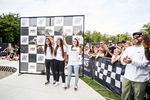 Die Gewinnerinnen des VANS BMX Pro Cup 201 in Waiblingen sind (v.l.n.r.): Macarena Perez (2.), Perris Benegas (1.) und Teresa Azcoaga (3. und Gewinnerin des Highest-Air-Contests)