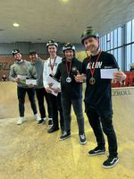Die Gewinner der Ü16-Klasse bei der Harzroll BMX Park Session in Halberstadt