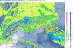Wetterprognose für den Alpenraum. Quelle: ZAMG/Bergfex