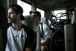 Garrett Reynolds looks out the van window while scouting for spots in Shanghai, China, on 12 June, 2016. // Kevin Conners / Red Bull Content Pool // P-20160812-00669 // Usage for editorial use only // Please go to www.redbullcontentpool.com for further information. //