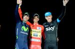 Valverde und der damals führende der UCI WorldTour Contador, zusammen mit Chris Froome auf dem Podium der Vuelta. (Foto: Sirotti)