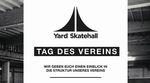 Am 22.12.2016 ab 15 Uhr findet in der Yard Skatehall in Hannover der Tag des Vereins statt, auf dem du dich über die Zukunft der Halle informieren kannst.