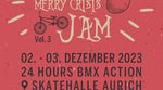 Im der Skatehalle Aurich findet am 1. Advent 2023 wieder einmal der Merry Crisis Jam statt. Hier findest du alle Infos zu der Familienfeier in Ostfriesland.