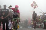 Michael Woods (EF Education First - Drapac) eroberte die Bergankunft der 17. Etappe der Vuelta a Espana 2018 und holte sich den Tagessieg auf dem nebelverhangenden Berg. (Foto: Sirotti)