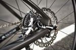 Der Bremssattel sitzt beim Giant Defy Rahmen direkt auf Kettenstrebe und Winkelsockel - ein Postmount-Adapter ist nicht notwendig.