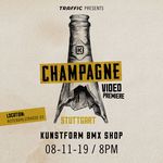 Die kunstform BMX Shops in Berlin und Stuttgart laden Anfang November zu den offiziellen Videopremieren von Champagne, dem neuen Video von Kink BMX, ein.
