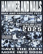 Rotstifte raus! Vo 22. bis 23. August 2024 findet die dritte Auflage des grandiosen Hammer & Nails BMX und Hardcore Festivals in Köln statt. Mehr dazu hier.