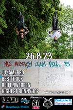 Am 26. August 2023 geht der No Mercy Jam im Mercyland-Skatepark in Zwickau in die nächste Runde. Alles Weitere erfährst du hier.