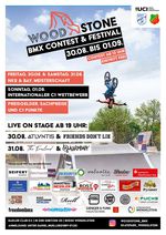 Nach 5 Jahren Pause ist es soweit: Im Skatepark Wendelstein findet vom 30.08-–01.09. 2024 die nächste Runde des WOODSTONE BMX Contests und Festivals statt.